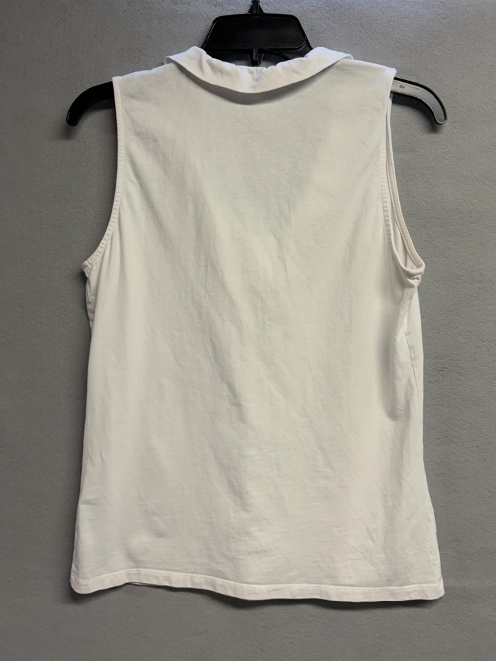 J. McLaughlin Durham White Ruffle Collar V-Neck Sleeveless Tank Medium - Picture 2 of 5